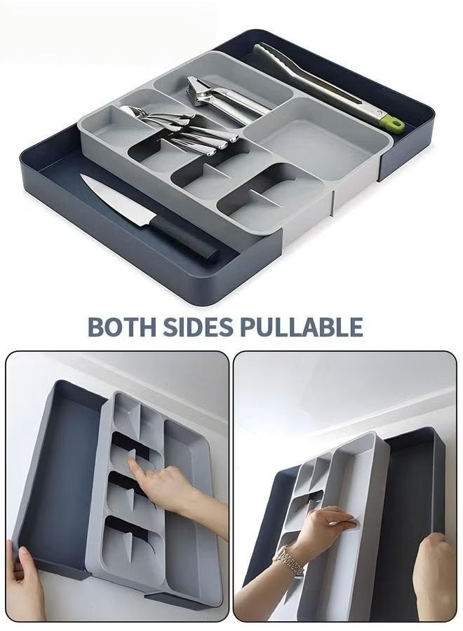 EETU Kitchen Drawer Organizer,Expandable Utensils Organizer,Adjustable Cutlery Tray Storing Organizing Cutlery,Spoons,Cooking,Utensils,Gadgets - Image 3